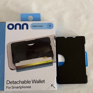 ONN Detachable Wallet for Smartphones - Black new in box